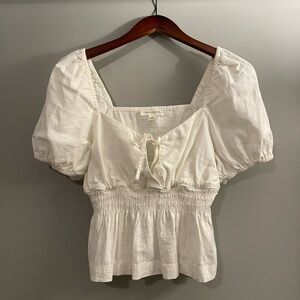 Treasure & Bond Cream Puff Sleeve Blouse